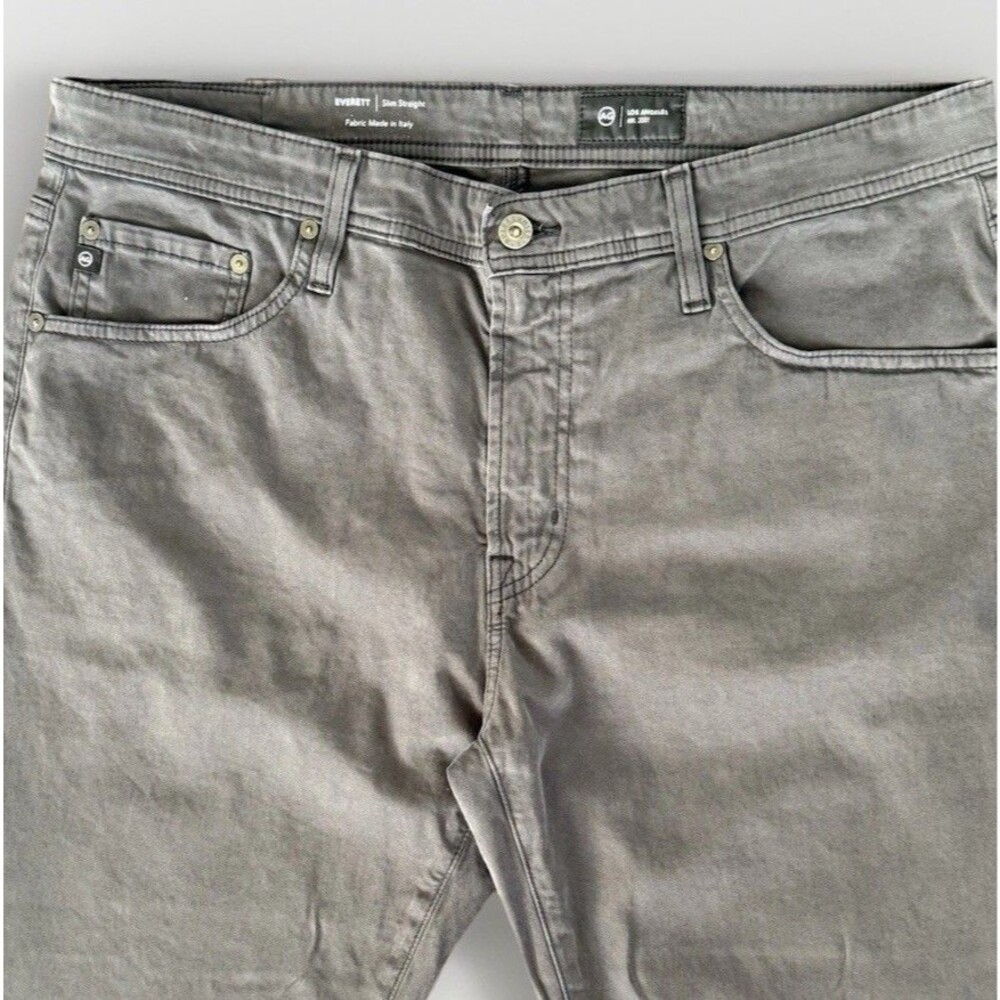 AG Adriano Goldschmied Pants Mens 36x30 Charcoal Gray The Everett Slim Straight - Picture 10 of 15